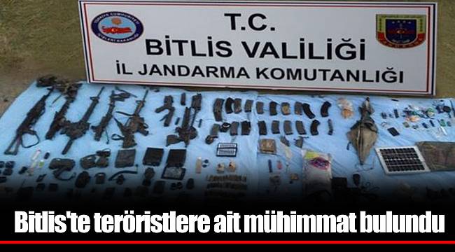 Bitlis'te teröristlere ait mühimmat bulundu