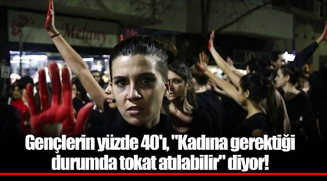 Gençlerin yüzde 40'ı, "Kadına gerektiği durumda tokat atılabilir" diyor!