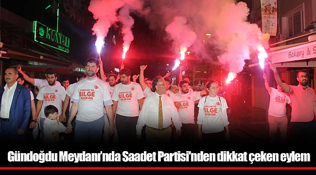 Gündoğdu Meydanı’nda Saadet Partisi'nden dikkat çeken eylem