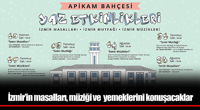 İzmir’in masalları, müziği ve  yemeklerini konuşacaklar