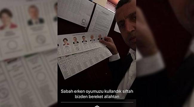 Kanuna göre cezası var; AK Partili belediye başkanı kullandığı oyu paylaştı: Siftah bizden!