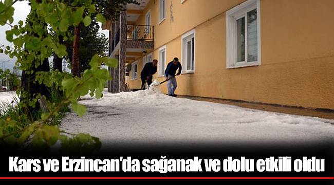 Kars ve Erzincan'da sağanak ve dolu etkili oldu
