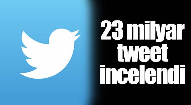 23 milyar tweet incelendi