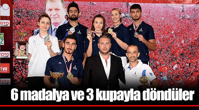6 madalya ve 3 kupayla döndüler