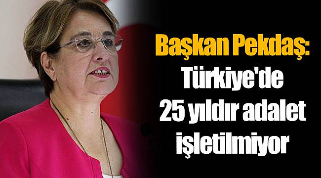 Başkan Pekdaş: Türkiye'de 25 yıldır adalet işletilmiyor