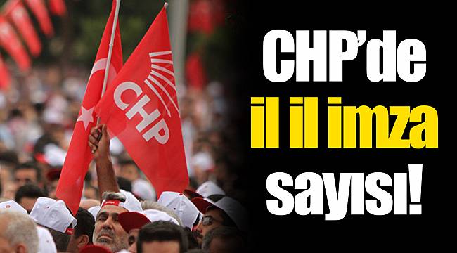 CHP'de il il imza sayısı! 