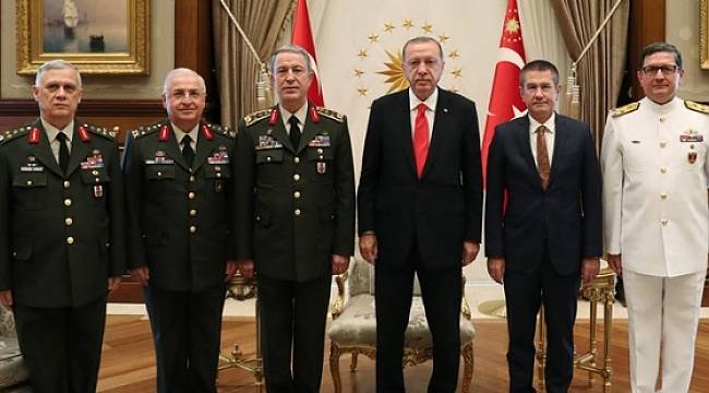 Cumhurbaşkanı Erdoğan, TSK'nın komuta kademesiyle bir araya geldi