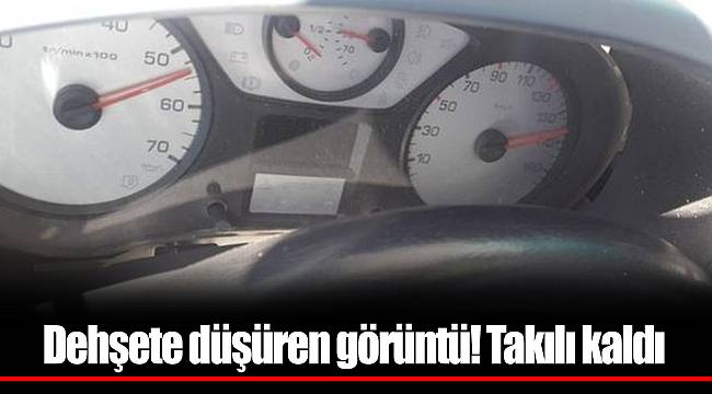 Dehşete düşüren görüntü! Takılı kaldı