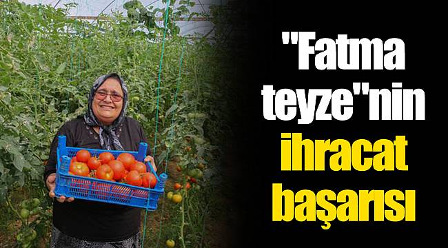 "Fatma teyze"nin ihracat başarısı