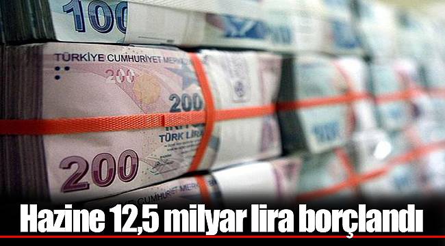 Hazine 12,5 milyar lira borçlandı