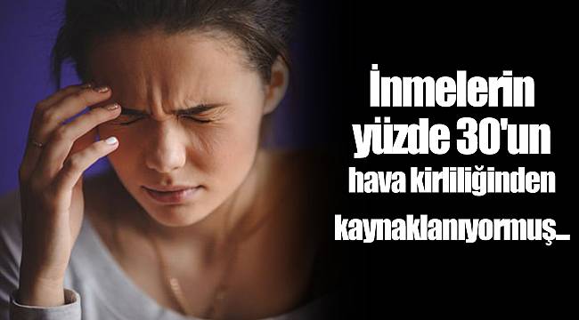 İnmelerin yüzde 30'un hava kirliliğinden kaynaklanıyormuş...