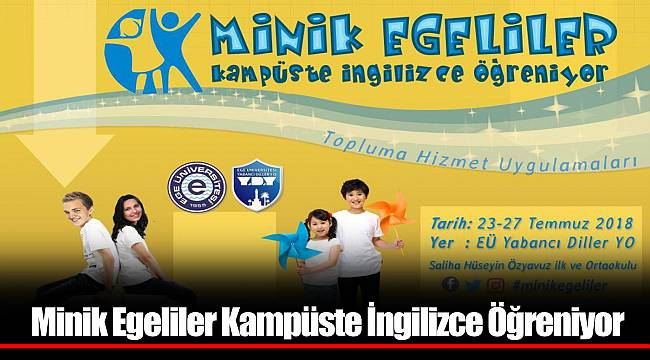 Minik Egeliler Kampüste İngilizce Öğreniyor