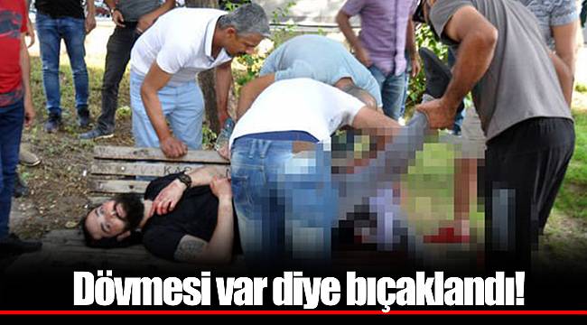 Oturduğu parkta dövme meselesi yüzünden tartıştığı kişilerce bıçaklandı