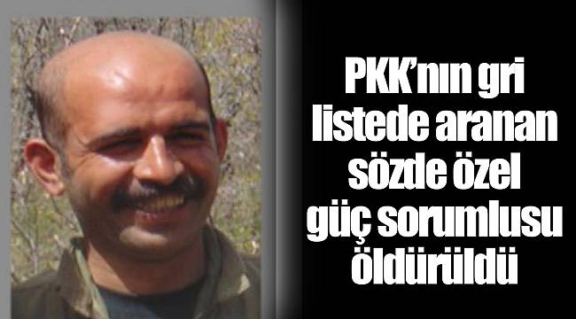 PKK’nın gri listede aranan sözde özel güç sorumlusu öldürüldü