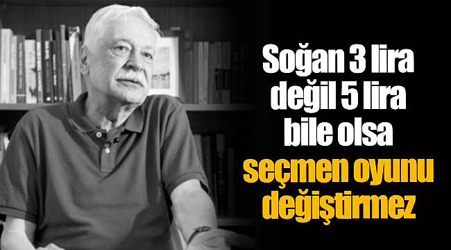 Prof. Yılmaz Esmer: Soğan 3 lira değil 5 lira bile olsa seçmen oyunu değiştirmez