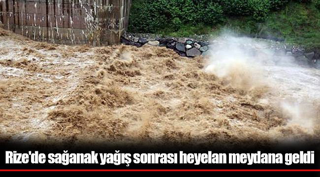 Rize'de sağanak yağış sonrası heyelan meydana geldi