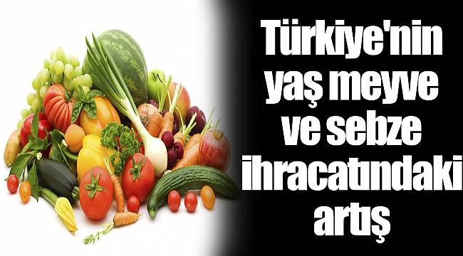 Türkiye'nin yaş meyve ve sebze ihracatındaki artış