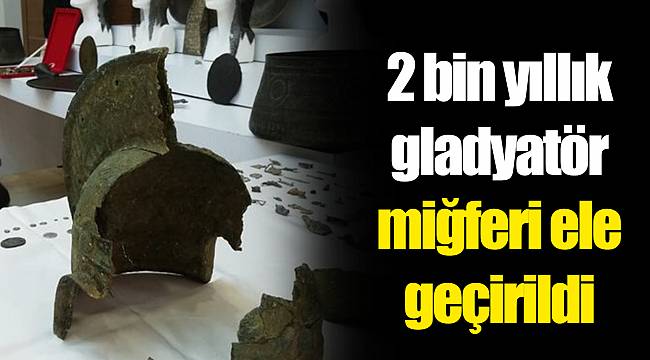 2 bin yıllık gladyatör miğferi ele geçirildi