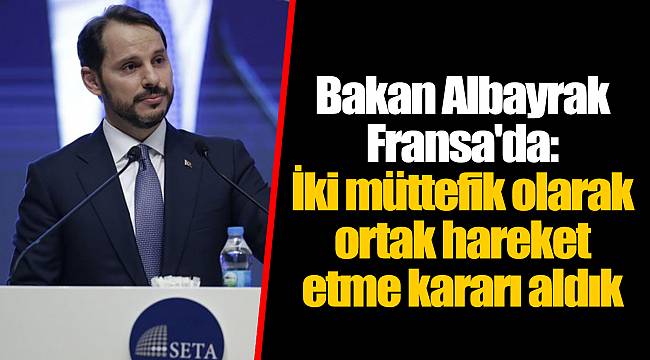 Bakan Albayrak Fransa'da: İki müttefik olarak ortak hareket etme kararı aldık