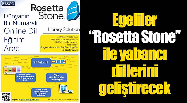 Egeliler “Rosetta Stone” ile yabancı dillerini geliştirecek