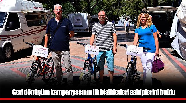 Geri dönüşüm kampanyasının ilk bisikletleri sahiplerini buldu 