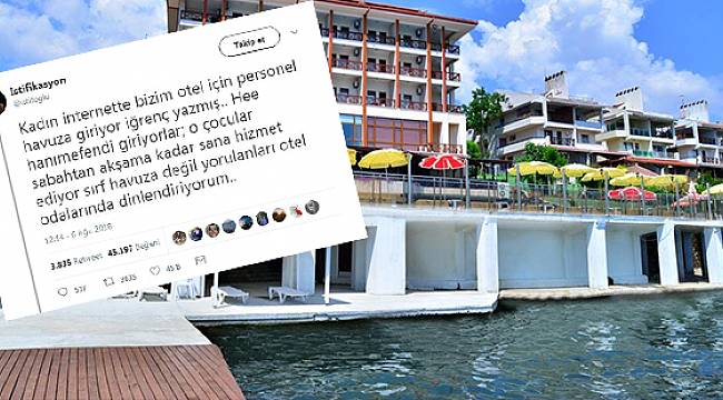 Havuzu kullanan personel için 'İğrenç' yorumunu yapan müşteriye otelin sahibinden yanıt: Sırf havuza değil...