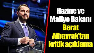 Hazine ve Maliye Bakanı Berat Albayrak'tan kritik açıklama