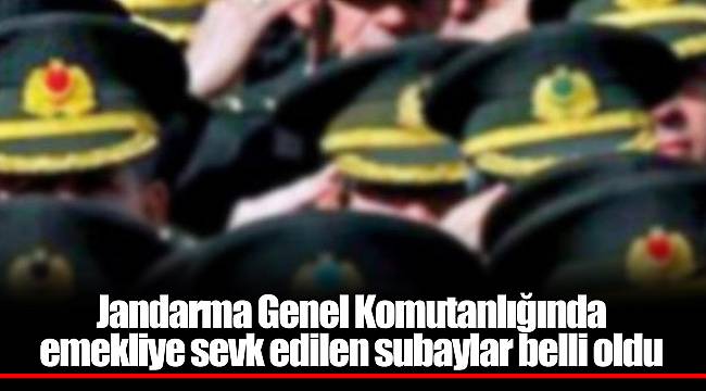Jandarma Genel Komutanlığında emekliye sevk edilen subaylar belli oldu