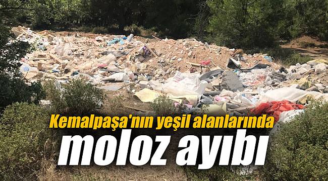 Kemalpaşa'nın yeşil alanlarında moloz ayıbı