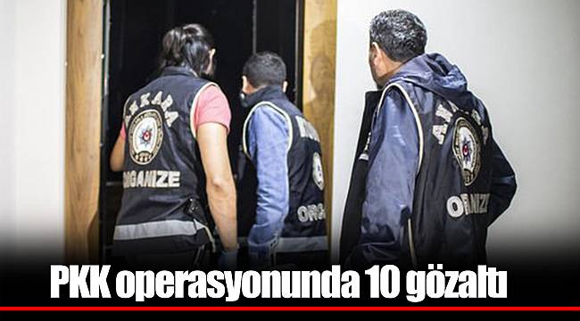 PKK operasyonunda 10 gözaltı