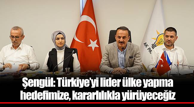 Şengül: Türkiye’yi lider ülke yapma hedefimize, kararlılıkla yürüyeceğiz