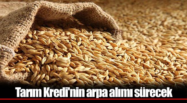Tarım Kredi'nin arpa alımı sürecek