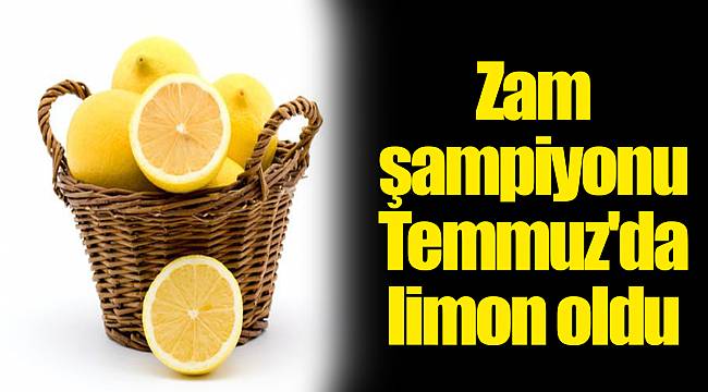 Zam şampiyonu Temmuz'da limon oldu