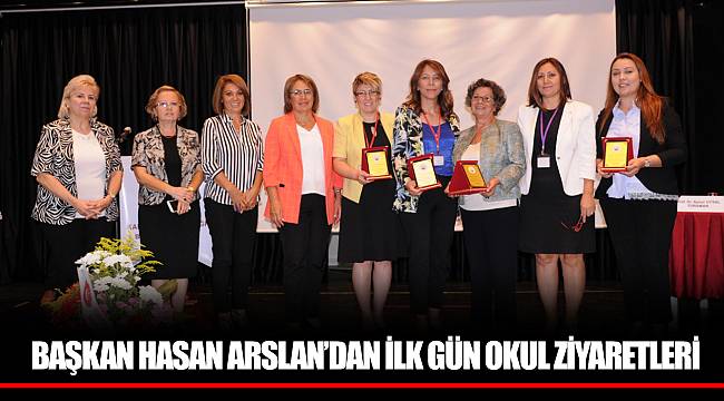 BAŞKAN HASAN ARSLAN’DAN İLK GÜN OKUL ZİYARETLERİ