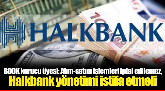 BDDK kurucu üyesi: Alım-satım işlemleri iptal edilemez, Halkbank yönetimi istifa etmeli