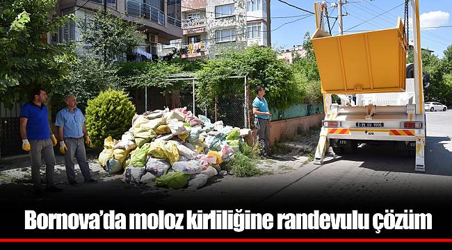 Bornova’da moloz kirliliğine randevulu çözüm
