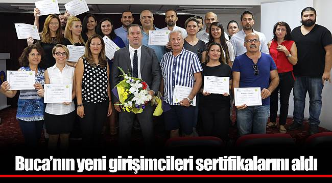 Buca’nın yeni girişimcileri sertifikalarını aldı