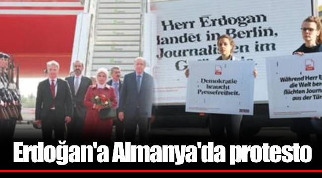 Erdoğan'a Almanya'da protesto