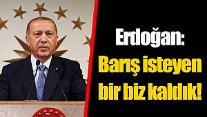 Erdoğan: Barış isteyen bir biz kaldık!