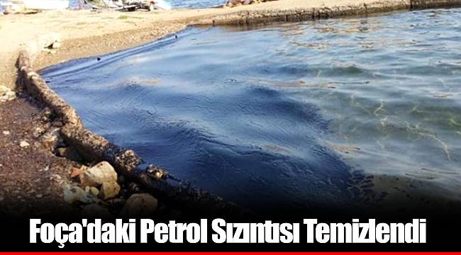 Foça'daki Petrol Sızıntısı Temizlendi
