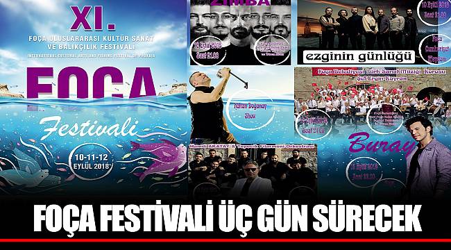 FOÇA FESTİVALİ ÜÇ GÜN SÜRECEK