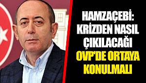 HAMZAÇEBİ: KRİZDEN NASIL ÇIKILACAĞI OVP'DE ORTAYA KONULMALI