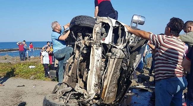 Karadeniz sahil yolunda kaza: 3 ölü, 1 yaralı