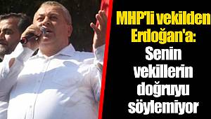 MHP'li vekilden Erdoğan'a: Senin vekillerin doğruyu söylemiyor