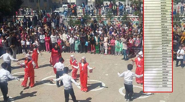 Midyat'taki okulun sınıf listesi, sosyal medyada ilgi gördü