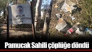 Pamucak Sahili çöplüğe döndü