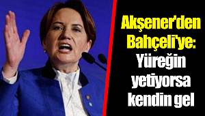 Akşener'den Bahçeli'ye: Yüreğin yetiyorsa kendin gel