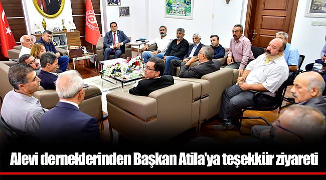 Alevi derneklerinden Başkan Atila’ya teşekkür ziyareti