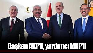 Başkan AKP’li, yardımcı MHP’li