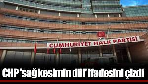 CHP 'sağ kesimin dili' ifadesini çizdi